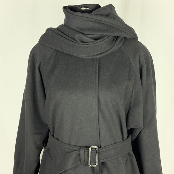 Burberry Wool/Alpaca Black Abaya Hooded Trench Coat - Women’s 6L - Picture 10 of 16